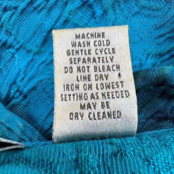 Chicos Womens Size 2 US 12 L Blue Button Front Jacket Textured Cotton Blend - Picture 13 of 15